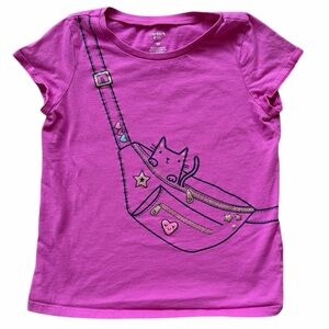 CARTER’S Purple Pink Cat and Bag Tee